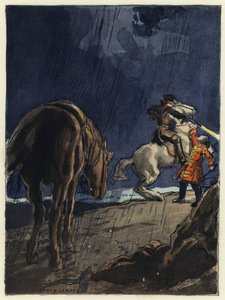 Kuvitus Casanovan muistelmiin (värilitografia) tekijältä Jules Marie Auguste Leroux