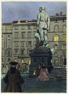 Kuvitus Casanovan muistelmiin (värilitografia) tekijältä Jules Marie Auguste Leroux