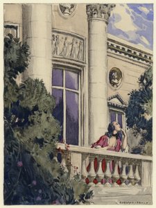 Kuvitus Casanovan muistelmiin (värilitografia) tekijältä Jules Marie Auguste Leroux