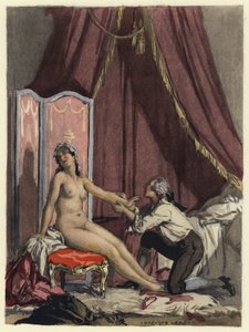 Kuvitus Casanovan muistelmiin (värilitografia) tekijältä Jules Marie Auguste Leroux
