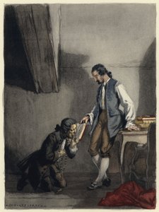 Kuvitus Casanovan muistelmiin (värilitografia) tekijältä Jules Marie Auguste Leroux