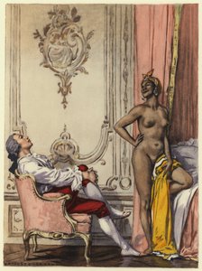 Kuvitus Casanovan muistelmiin (värilitografia) tekijältä Jules Marie Auguste Leroux