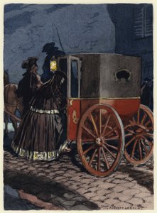 Kuvitus Casanovan muistelmiin (värilitografia) tekijältä Jules Marie Auguste Leroux