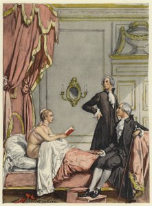 Kuvitus Casanovan muistelmiin (värilitografia) tekijältä Jules Marie Auguste Leroux