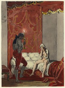 Kuvitus Casanovan muistelmiin (värilitografia) tekijältä Jules Marie Auguste Leroux