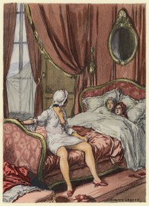 Kuvitus Casanovan muistelmiin (värilitografia) tekijältä Jules Marie Auguste Leroux
