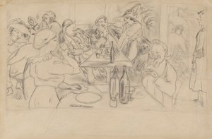 Caf? Näkymä tekijältä Jules Pascin