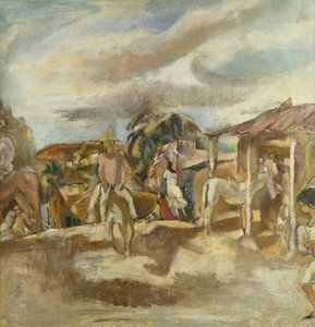 Kuuban kylä; Kuubalainen kylä, noin 1917-1918 tekijältä Jules Pascin