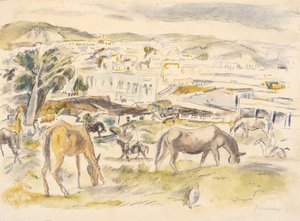 Hevoset maisemassa tekijältä Jules Pascin