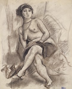 Istuva alastonmalli