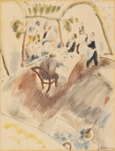Kaksi miestä syömässä tekijältä Jules Pascin