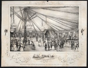 Juhla Tivolissa vanhan kansalaisluettelon asukkaiden hyväksi 3.6.1840.1840. tekijältä Jules Platier