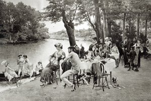Kohtaus Marne-joen rannalla (valokuva) tekijältä Jules Scalbert