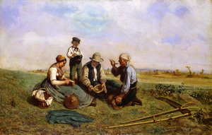 Heinäntekijät" Lounas, 1857