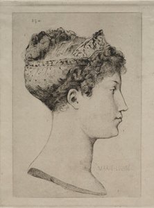 Marie Louise profiilissa, 1860.