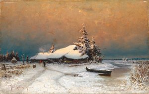Talvi auringonlasku, 1887