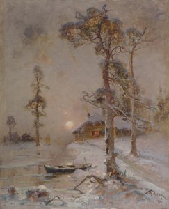 Talvi auringonlasku, 1900