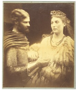 Lancelot ja Guinevere, n. 1873 (hopeagelatiiniprintti) tekijältä Julia Margaret Cameron