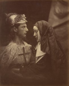Sir Galahad i la monja pàl·lida, 1874. finlandès tekijältä Julia Margaret Cameron