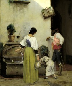 Vesialtaalla, 1876-1877. tekijältä Julian Alden Weir