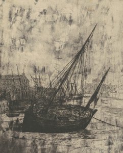 Boats at Peel - Mansaari, 1889. tekijältä Julian Alden Weir