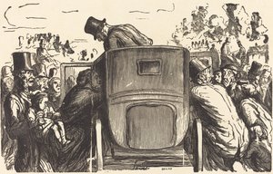 Universaali näyttely: Ulkomaalainen löytää kaikki halutut tilat... tekijältä Julien Antoine Peulot after Honoré Daumier