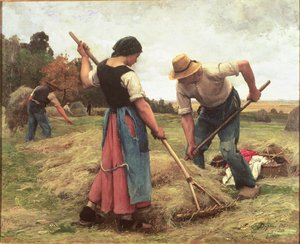 Heinänteko, 1880 (kankaalle)