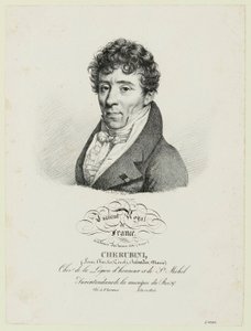 Cherubini, (Louis, Charles, Zénobi, Salvador, Marie) tekijältä Julien Leopold Boilly