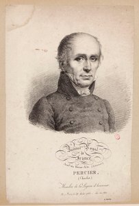 Institut Royal de France. Académie des Beaux-Arts. (Architektur.) Percier, (Charles.) Mitglied der Ehrenlegion. Geboren in Paris, am 22. August 1764 - gewählt 1811. tekijältä Julien Leopold Boilly