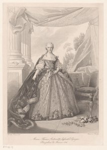 Maria Theresia van Bourbonin muotokuva Espanjalainen Marie Thérèse Antoinette Infanta (otsikko esineessä) tekijältä Julien Leopold Boilly