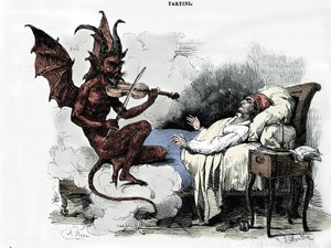 Säveltäjä Giuseppe Tartinin (1692-1770) unelma: "Sonata des trilles du Diable" (sonaatti viululle g-molli) säveltäjä haaveilee tekevänsä sopimuksen paholaisen kanssa sielunsa hinnalla, hän uskoo hän viulullaan ja paholainen soittaa