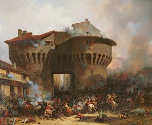 Taistelu Porte Pannessacissa vuonna 1562, noin 1833 tekijältä Julien Michel Gue