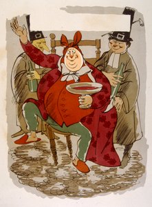 Ilustração humorística de vinho 1946. Ilustração de Julien Pavilfinnish