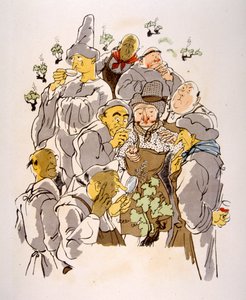 Humoristinen viinikuvitus 1946. Kuvitus Julien Pavil tekijältä Julien Pavil