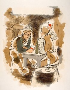 Humoristinen viinikuvitus 1946. Kuvitus Julien Pavil