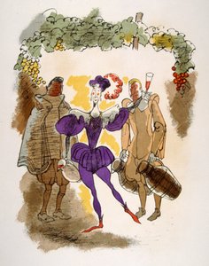 Humoristinen viinikuvitus 1946. Kuvitus Julien Pavil