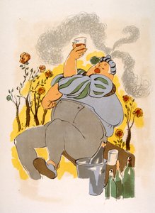 Humoristinen viinikuvitus 1946. Kuvitus Julien Pavil