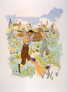 Humoristinen viinikuvitus 1946. Kuvitus Julien Pavil