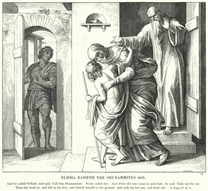 Elisa Raiseth Sunemilaisen poika (kaiverrus) tekijältä Julius (after) Schnorr von Carolsfeld