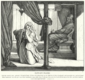 Hannan rukous (kaiverrus) tekijältä Julius (after) Schnorr von Carolsfeld
