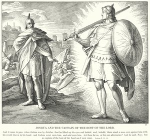 Joosua ja Herran sotapäällikkö (kaiverrus) tekijältä Julius (after) Schnorr von Carolsfeld