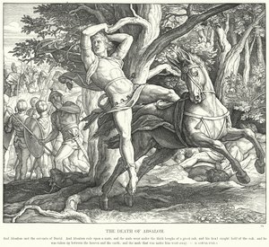 Absalomin kuolema (kaiverrus) tekijältä Julius (after) Schnorr von Carolsfeld