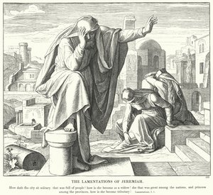 Jeremian valituslaulut (kaiverrus) tekijältä Julius (after) Schnorr von Carolsfeld