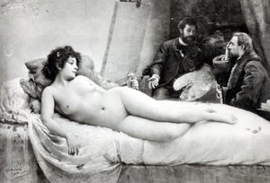 Emile Zola (1840-1902) taiteilijan ateljeessa, 1891