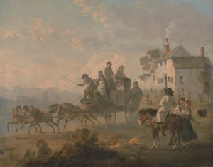 Um treinador de palco em um Country Roadfinnish tekijältä Julius Caesar Ibbetson