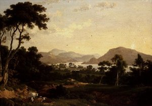 Ullswater: Gowbarrow Parkista tekijältä Julius Caesar Ibbetson