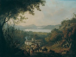 Windermere alkaen Troutbeck tekijältä Julius Caesar Ibbetson