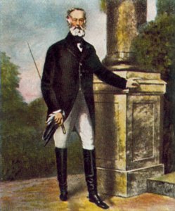 Alfred Krupp, saksalainen teollisuusmies (värilitro). tekijältä Julius Grun