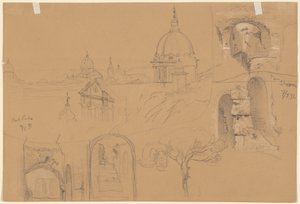 Colosseumin ja Monte Pincion tutkimukset (käänteinen) tekijältä Julius Jacob the Elder
