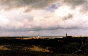 Rannikkonäköala lähellä Haagia tekijältä Julius Jacobus de Sande Bakhuizen